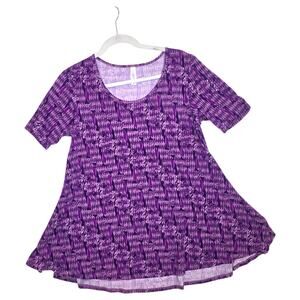LuLaRoe Disney Villains Perfect T Small Cruella De Vil Purple Swing Tunic Top